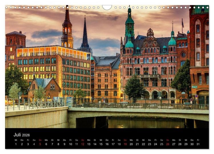 Produktbild: Charmantes Hamburg (Wandkalender 2026 DIN A3 quer), CALVENDO Monatskalender
