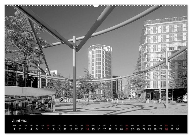 Produktbild: Hamburg monochrome Impressionen (Wandkalender 2026 DIN A2 quer), CALVENDO Monatskalender