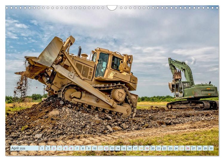 Produktbild: Bulldozer - b&auml;renstarke Arbeitstiere (Wandkalender 2026 DIN A3 quer), CALVENDO Monatskalender