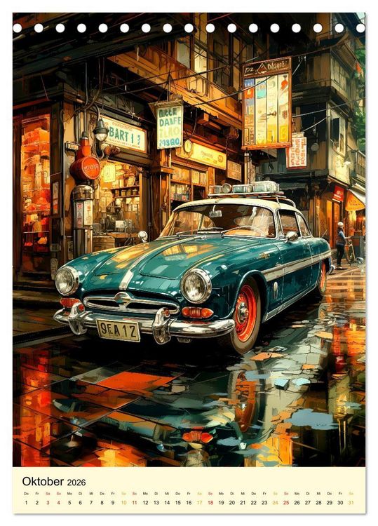 Produktbild: Nostalgic Cars der Traum (Tischkalender 2026 DIN A5 hoch), CALVENDO Monatskalender