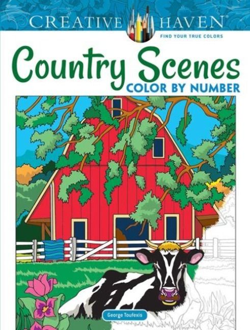 Produktbild: Creative Haven Country Scenes Color by Number Coloring Book