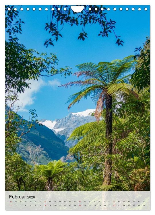 Produktbild: Neuseeland und die Cook Islands - Inseltr&auml;ume und Bergwelten (Wandkalender 2026 DIN A4 hoch), CALVENDO Monatskalender