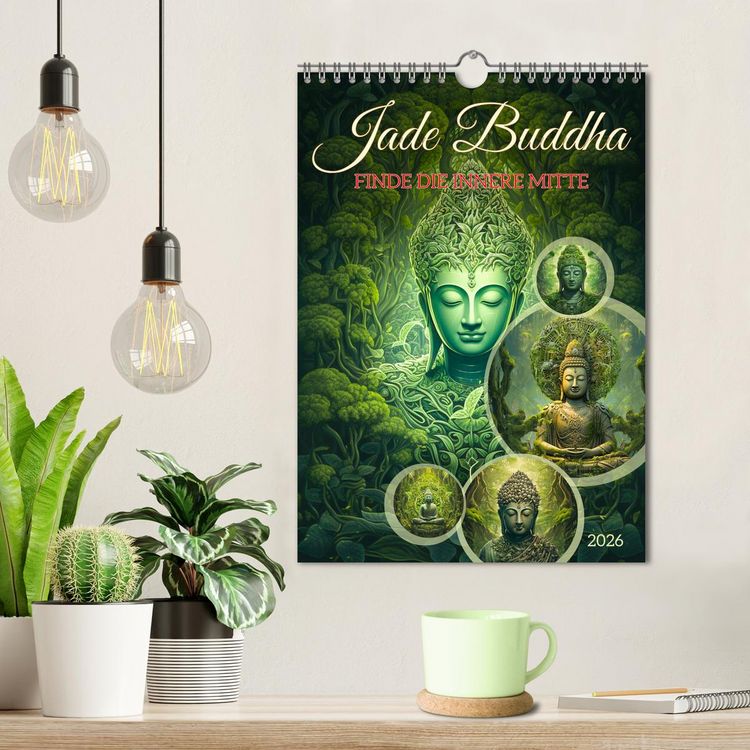 Produktbild: Jade Buddha - Finde die innere Mitte (Wandkalender 2026 DIN A4 hoch), CALVENDO Monatskalender