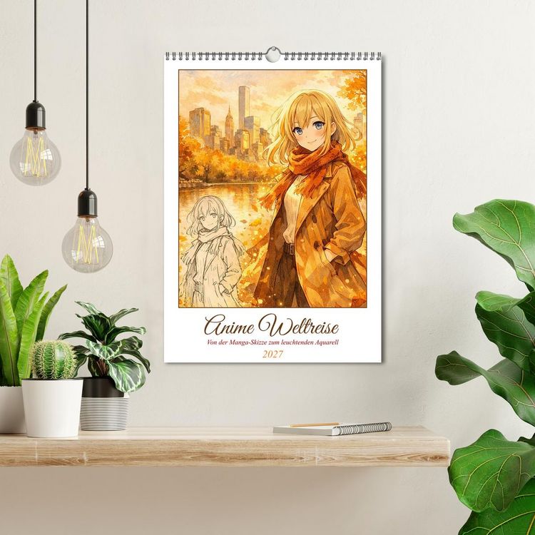 Produktbild: Anime Weltreise (Wandkalender 2027 DIN A3 hoch), CALVENDO Monatskalender