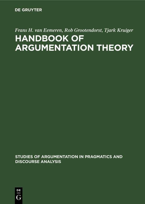 Produktbild: Handbook of Argumentation Theory