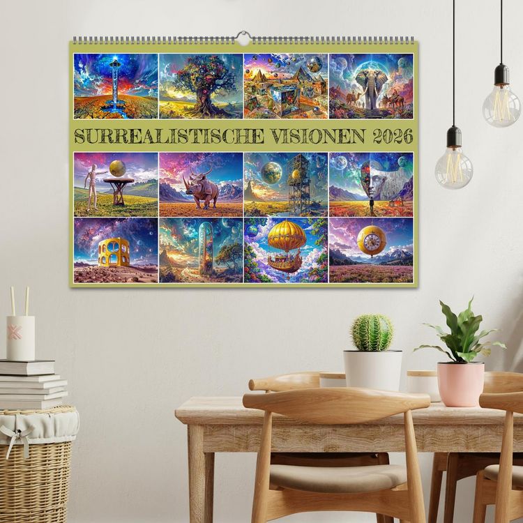Produktbild: Surrealistische Visionen (Wandkalender 2026 DIN A2 quer), CALVENDO Monatskalender