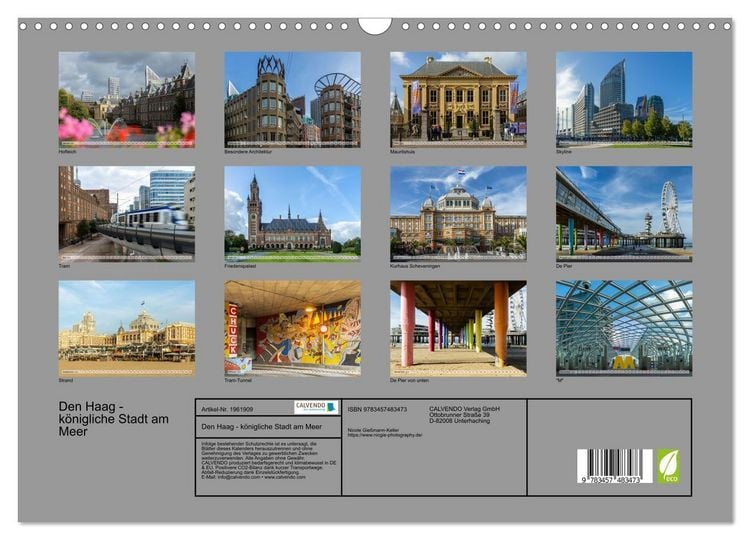 Produktbild: Den Haag - k&ouml;nigliche Stadt am Meer (Wandkalender 2026 DIN A3 quer), CALVENDO Monatskalender