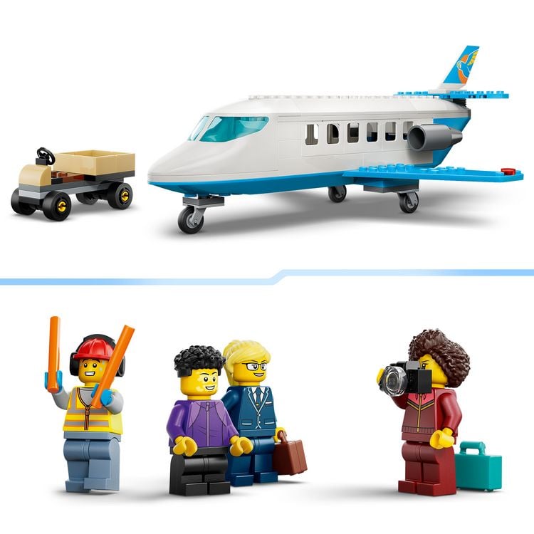 Produktbild: LEGO City 60492 Passagierjet, Bauset mit Spielzeugflieger, Rollenspiele f&uuml;r Kinder ab 4 Jahren