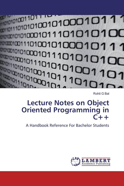 Produktbild: Lecture Notes on Object Oriented Programming in C++