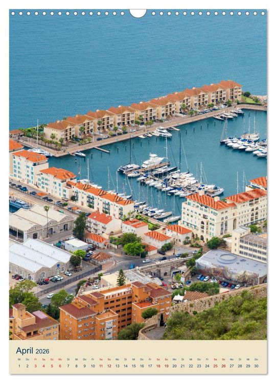 Produktbild: Gibraltar - Die Heimat der Berberaffen auf dem Rock (Wandkalender 2026 DIN A3 hoch), CALVENDO Monatskalender
