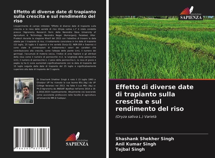 Produktbild: Effetto di diverse date di trapianto sulla crescita e sul rendimento del riso