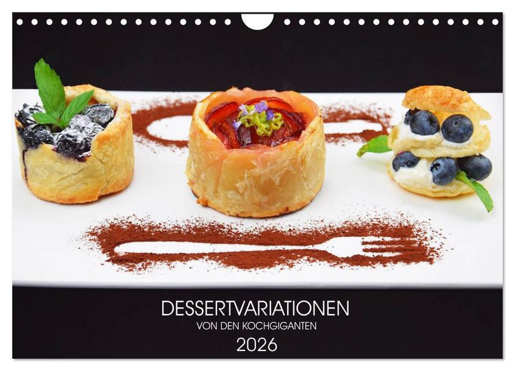 Produktbild: DESSERTVARIATIONEN (Wandkalender 2026 DIN A4 quer), CALVENDO Monatskalender