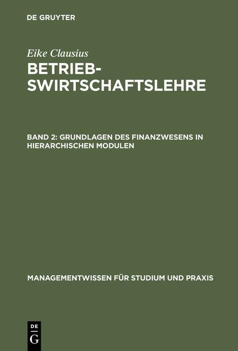 Produktbild: Grundlagen des Finanzwesens in hierarchischen Modulen