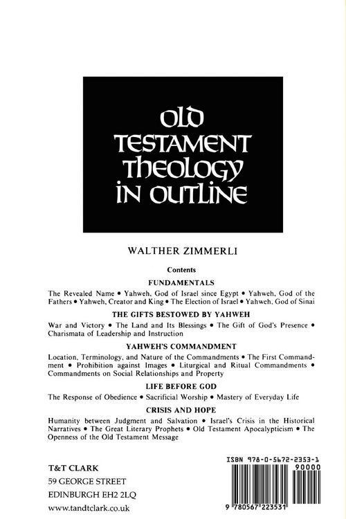 Produktbild: Old Testament Theology in Outline
