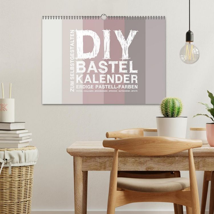 Produktbild: DIY Bastel-Kalender -Erdige Pastell Farben- Zum Selbstgestalten (Wandkalender 2026 DIN A3 quer), CALVENDO Monatskalender