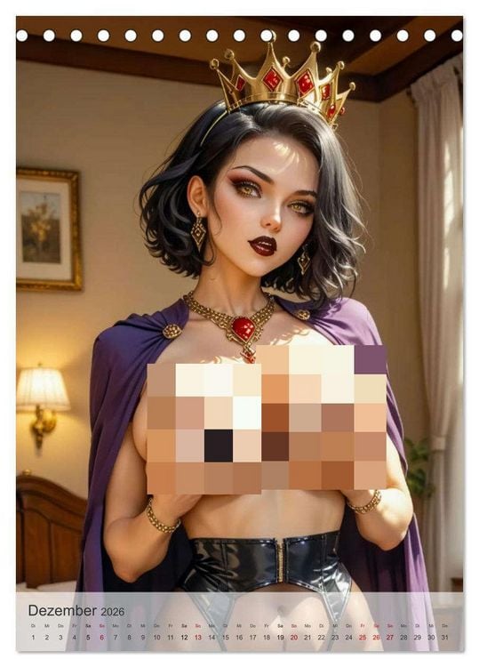 Produktbild: Spicy Fantasy - Frivoles Mittelalter (Tischkalender 2026 DIN A5 hoch), CALVENDO Monatskalender