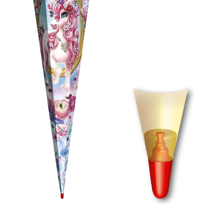 Produktbild: Motivschult&uuml;te, Einhorn Beauty, 85cm, Glitter & Glitzerborte