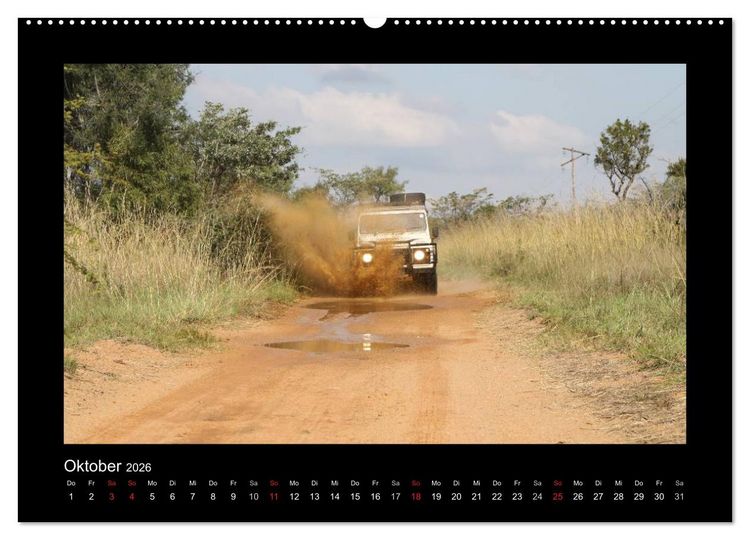 Produktbild: Land Rover Defender - Unterwegs in Afrika (Wandkalender 2026 DIN A2 quer), CALVENDO Monatskalender