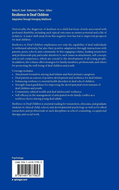 Produktbild: Resilience in Deaf Children