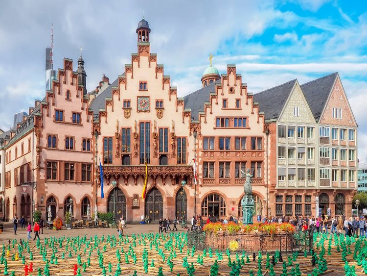 Produktbild: CALVENDO Puzzle Frankfurt Rathaus R&ouml;mer | 1000 Teile Lege-Gr&ouml;&szlig;e 64x48cm Foto-Puzzle f&uuml;r gl&uuml;ckliche Stunden
