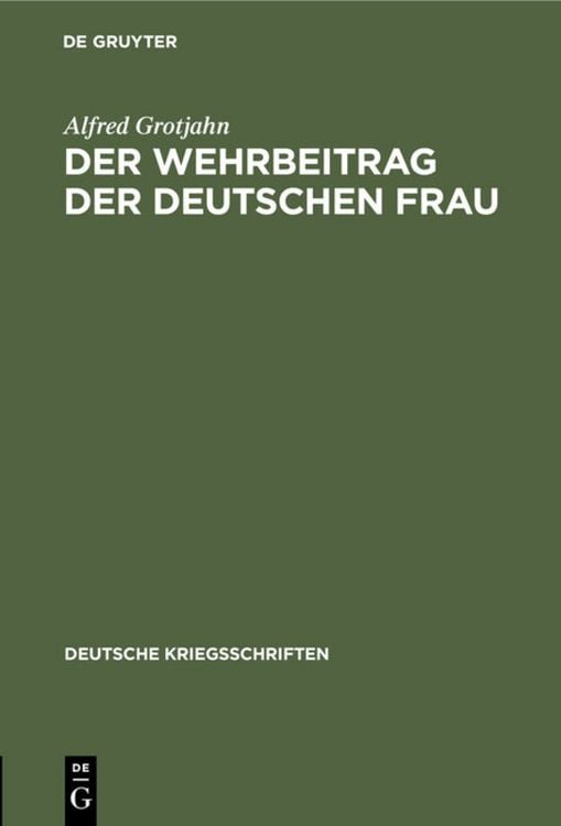Produktbild: Der Wehrbeitrag der deutschen Frau