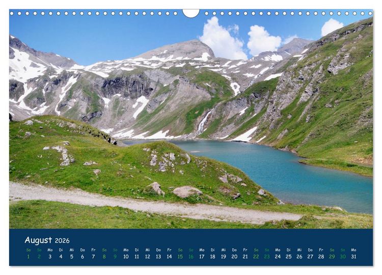 Produktbild: Bergwelt Hohe Tauern - Wandergenuss in alpiner Landschaft (Wandkalender 2026 DIN A3 quer), CALVENDO Monatskalender