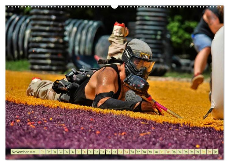 Produktbild: Paintball - so cool (Wandkalender 2026 DIN A2 quer), CALVENDO Monatskalender