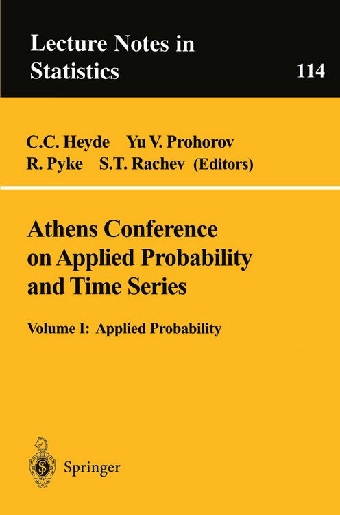 Produktbild: Athens Conference on Applied Probability and Time Series Analysis