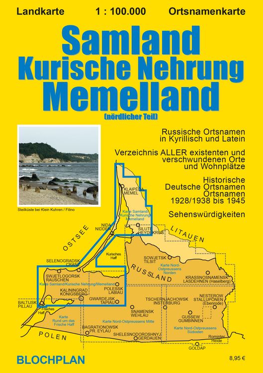 Produktbild: Landkarte Samland/Kurische Nehrung/Memelland