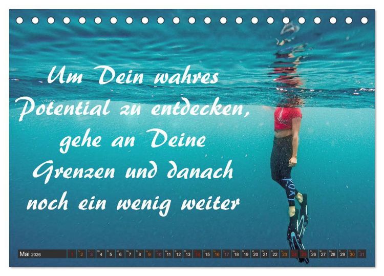 Produktbild: Sport Spruchkalender (Tischkalender 2026 DIN A5 quer), CALVENDO Monatskalender