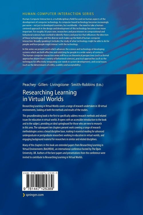 Produktbild: Researching Learning in Virtual Worlds