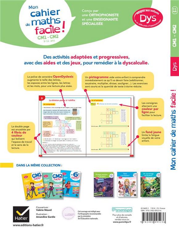 Produktbild: Mon cahier de maths facile ! CM1, CM2, 9-11 ans