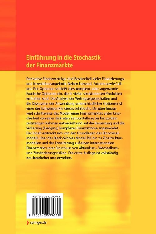 Produktbild: Einf&uuml;hrung in die Stochastik der Finanzm&auml;rkte