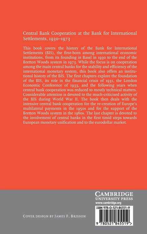 Produktbild: Central Bank Cooperation at the Bank for International Settlements, 1930-1973