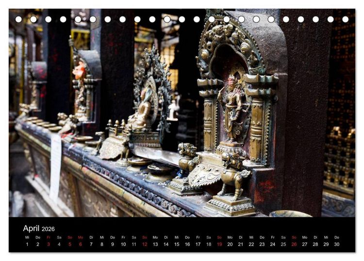 Produktbild: Nepal-Das Kathmandu-Tal nach dem Beben (Tischkalender 2026 DIN A5 quer), CALVENDO Monatskalender