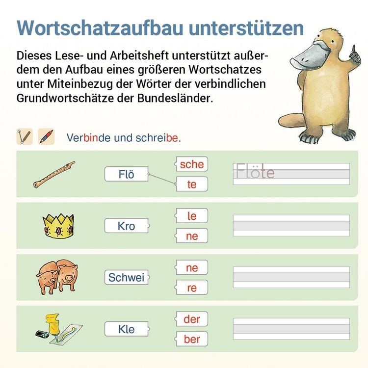 Produktbild: Lesen mit Rico Schnabel, Heft 3: Vom Wort zum Satz - silbierte Ausgabe