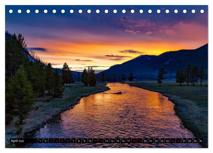 Produktbild: Yellowstone Nationalpark. Tanz auf dem Vulkan (Tischkalender 2026 DIN A5 quer), CALVENDO Monatskalender