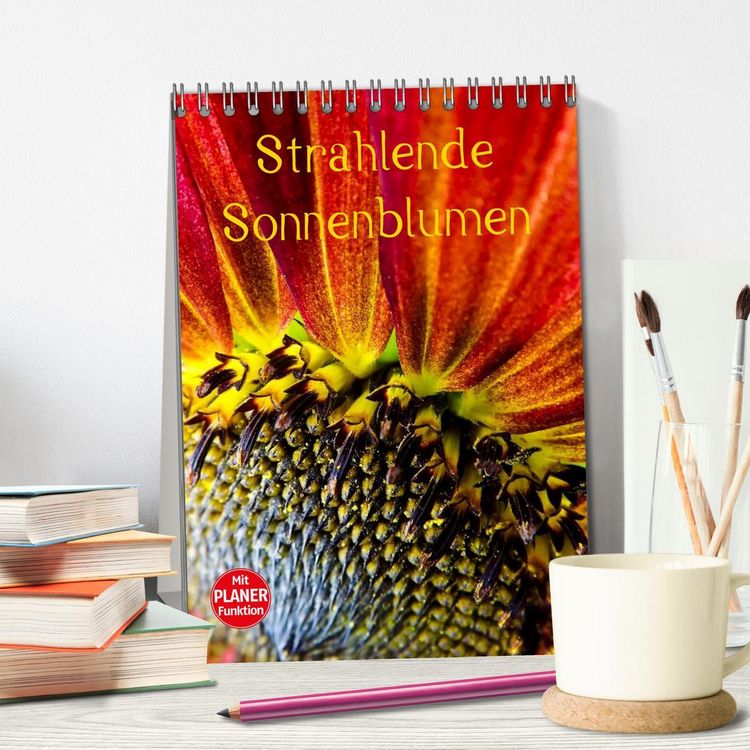 Produktbild: Strahlende Sonnenblumen (Tischkalender 2026 DIN A5 hoch), CALVENDO Monatskalender