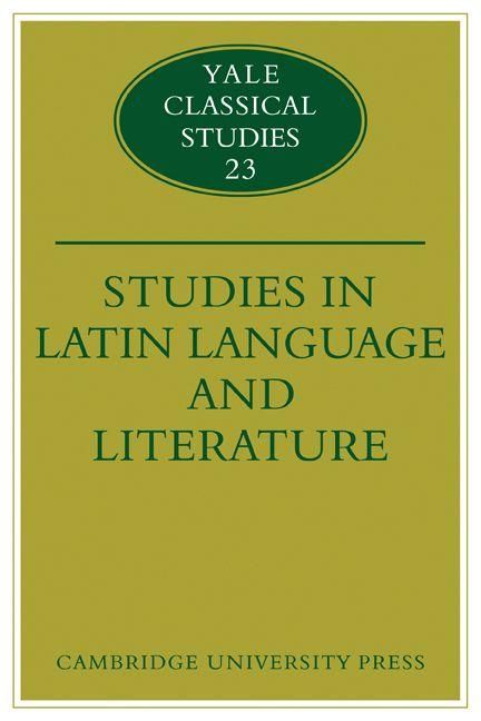 Produktbild: Studies in Latin Language and Literature
