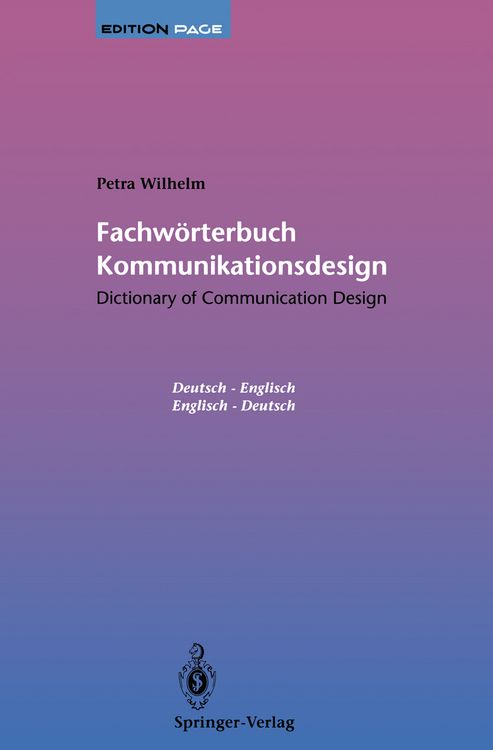 Produktbild: Fachw&ouml;rterbuch Kommunikationsdesign / Dictionary of Communication Design