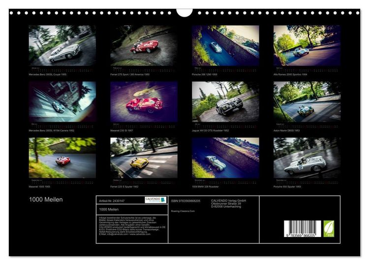 Produktbild: 1000 Meilen (Wandkalender 2027 DIN A3 quer), CALVENDO Monatskalender