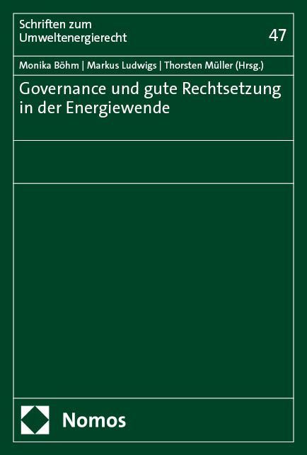 Produktbild: Governance und gute Rechtsetzung in der Energiewende