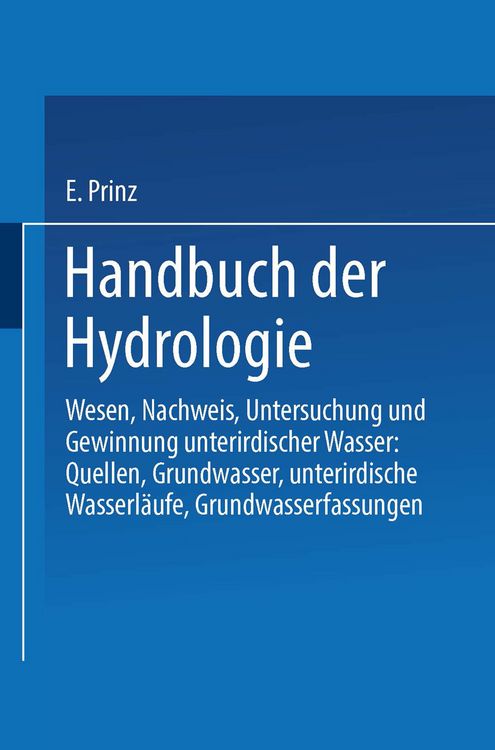 Produktbild: Handbuch der Hydrologie