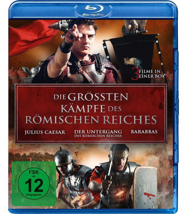Produktbild: Die gr&ouml;&szlig;ten K&auml;mpfe des R&ouml;mischen Reiches - Der Untergang des R&ouml;mischen Reiches - Julius Caesar - Barabbas [3 BRs]