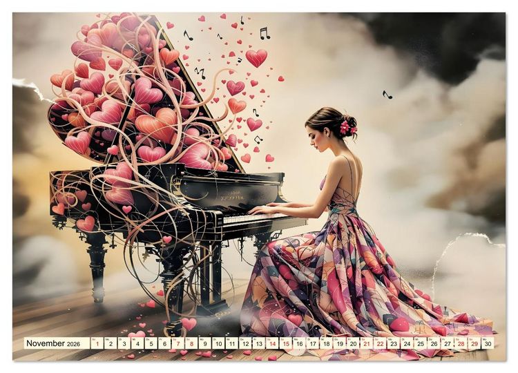 Produktbild: Piano der Tr&auml;ume (Wandkalender 2026 DIN A4 quer), CALVENDO Monatskalender