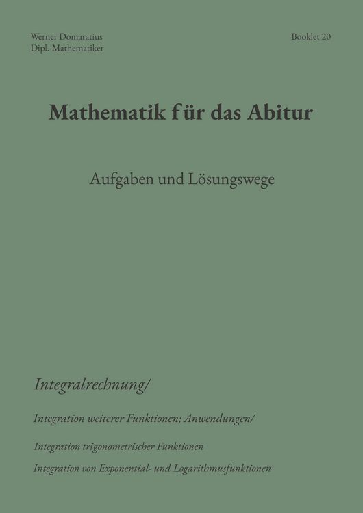 Produktbild: Mathematik f&uuml;r das Abitur