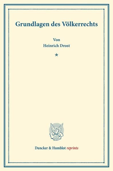 Produktbild: Grundlagen des V&ouml;lkerrechts.