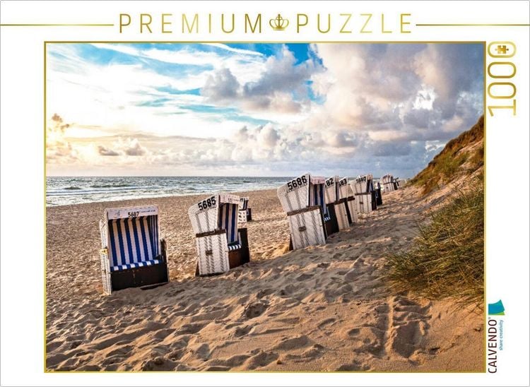 Produktbild: CALVENDO Puzzle Strandblick auf Sylt | 1000 Teile Lege-Gr&ouml;&szlig;e 64x48cm Foto-Puzzle f&uuml;r gl&uuml;ckliche Stunden