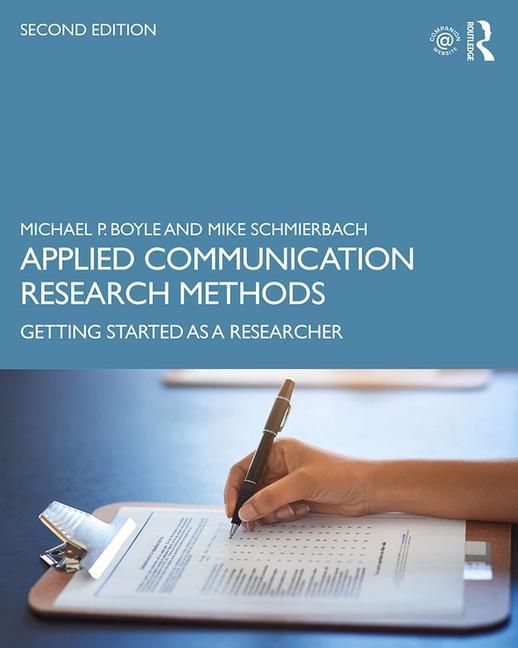 Produktbild: Boyle, M: Applied Communication Research Methods