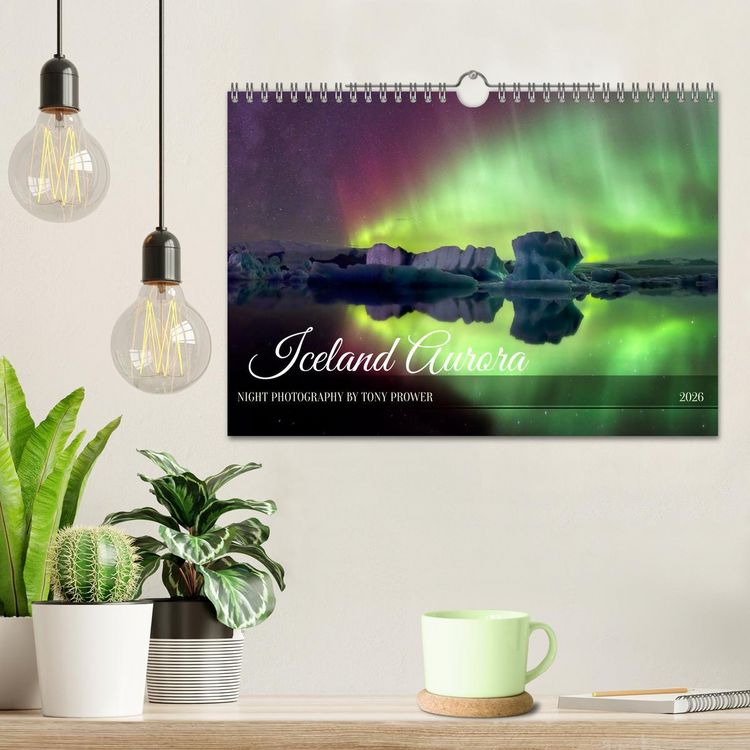 Produktbild: Iceland Aurora - Night Photography by Tony Prower (Wall Calendar 2026 DIN A4 landscape), CALVENDO 12 Month Wall Calendar